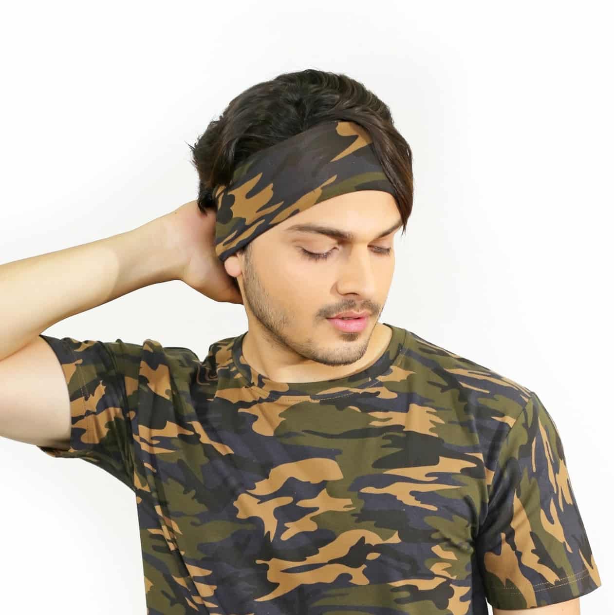 Olive Military Printed Head Band image 5
