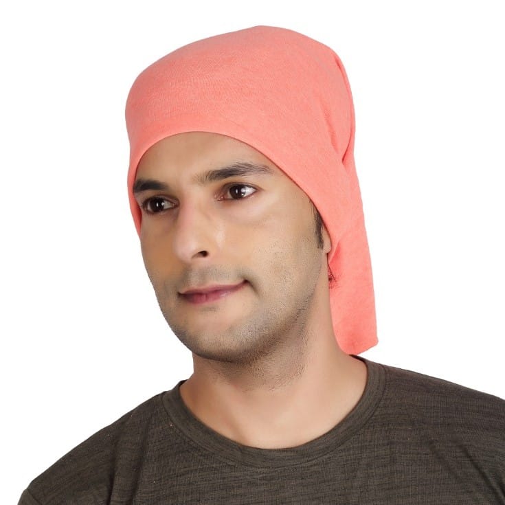 Peach Bamboo Head Wrap Bandana image 1