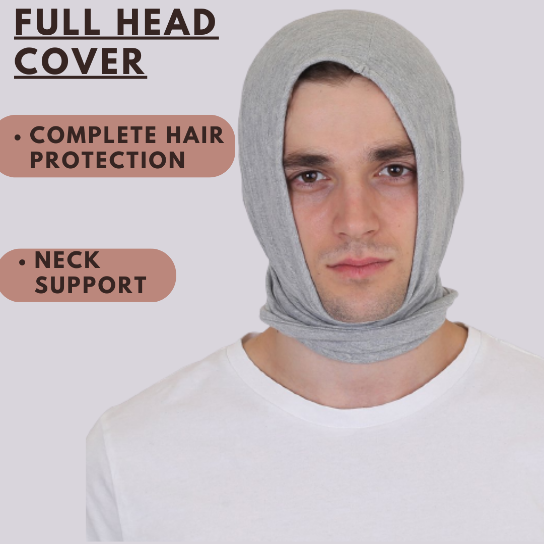 Cotton Head Wrap Bandana, 9 in 1 Bandana, Helmet Cap, Hair Band, Face Mask for Riding Bikes, Suitable for Both Men and Women, Free Size (Pack of 1) Light Grey image 4