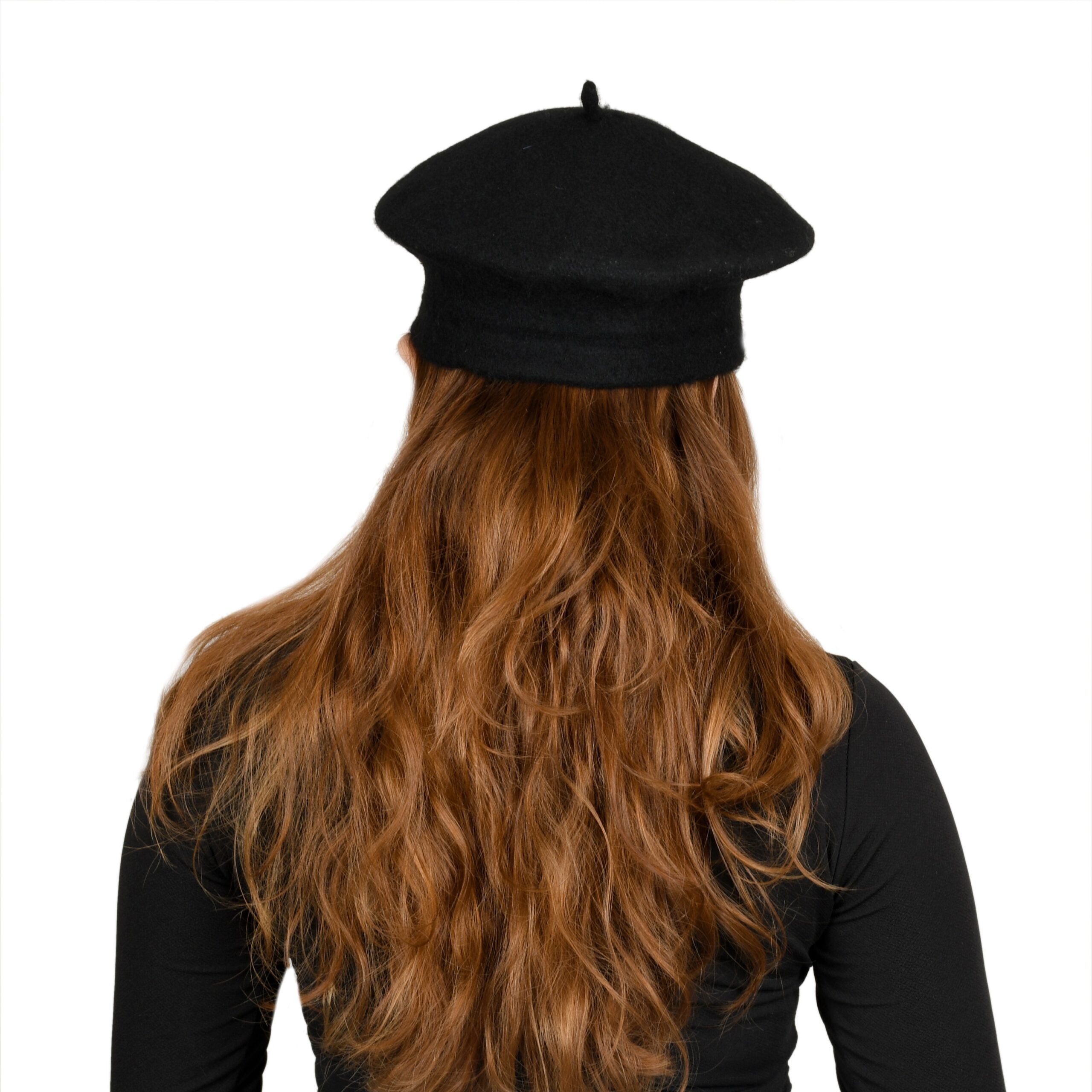 French Beret Cap Black With Star image 3