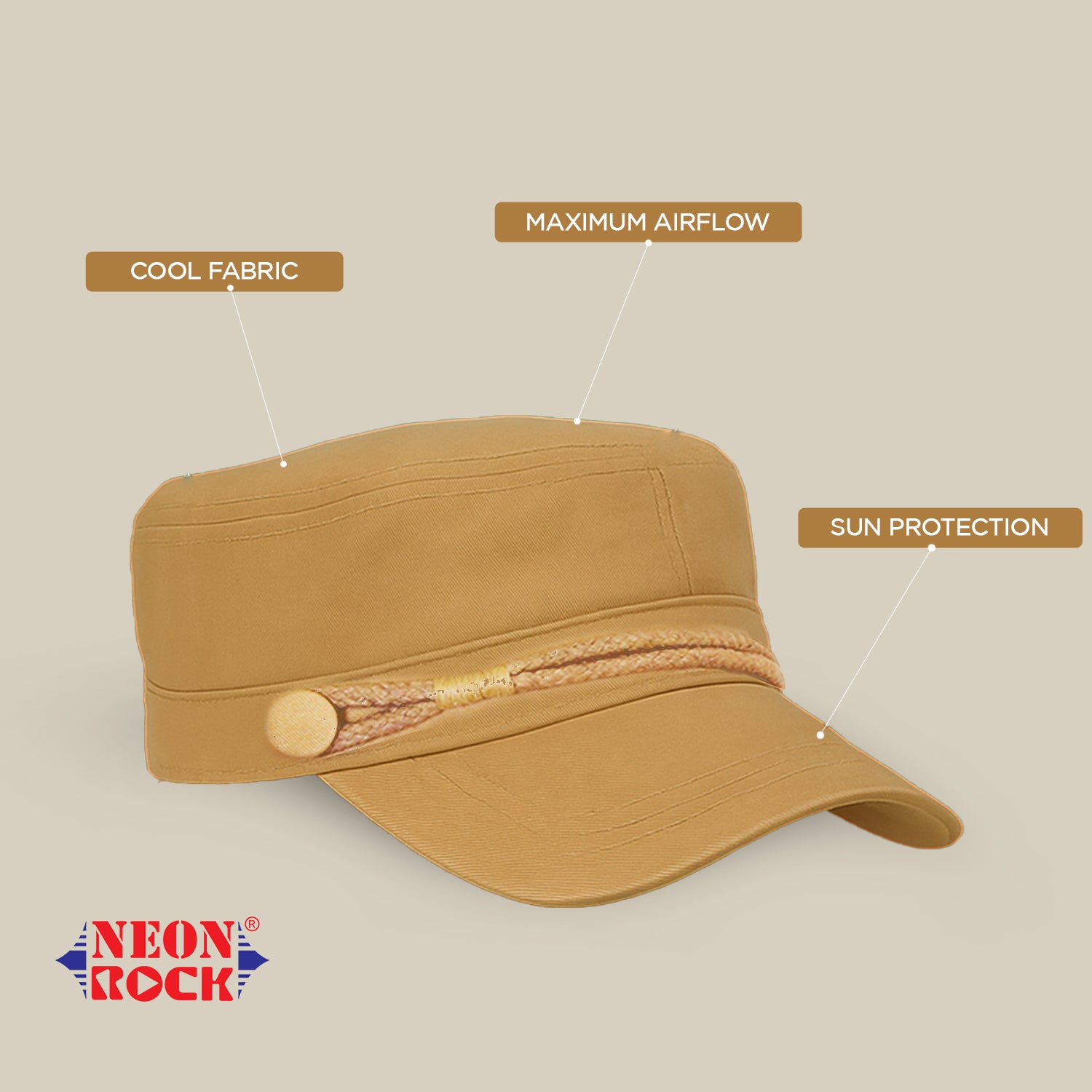 Stylish Dori Cap Stylish Premium Cotton Hat Cap for Summer, Winter, Spring, Autumn and All Activities, Freesize Pack of 1 Brown image 4