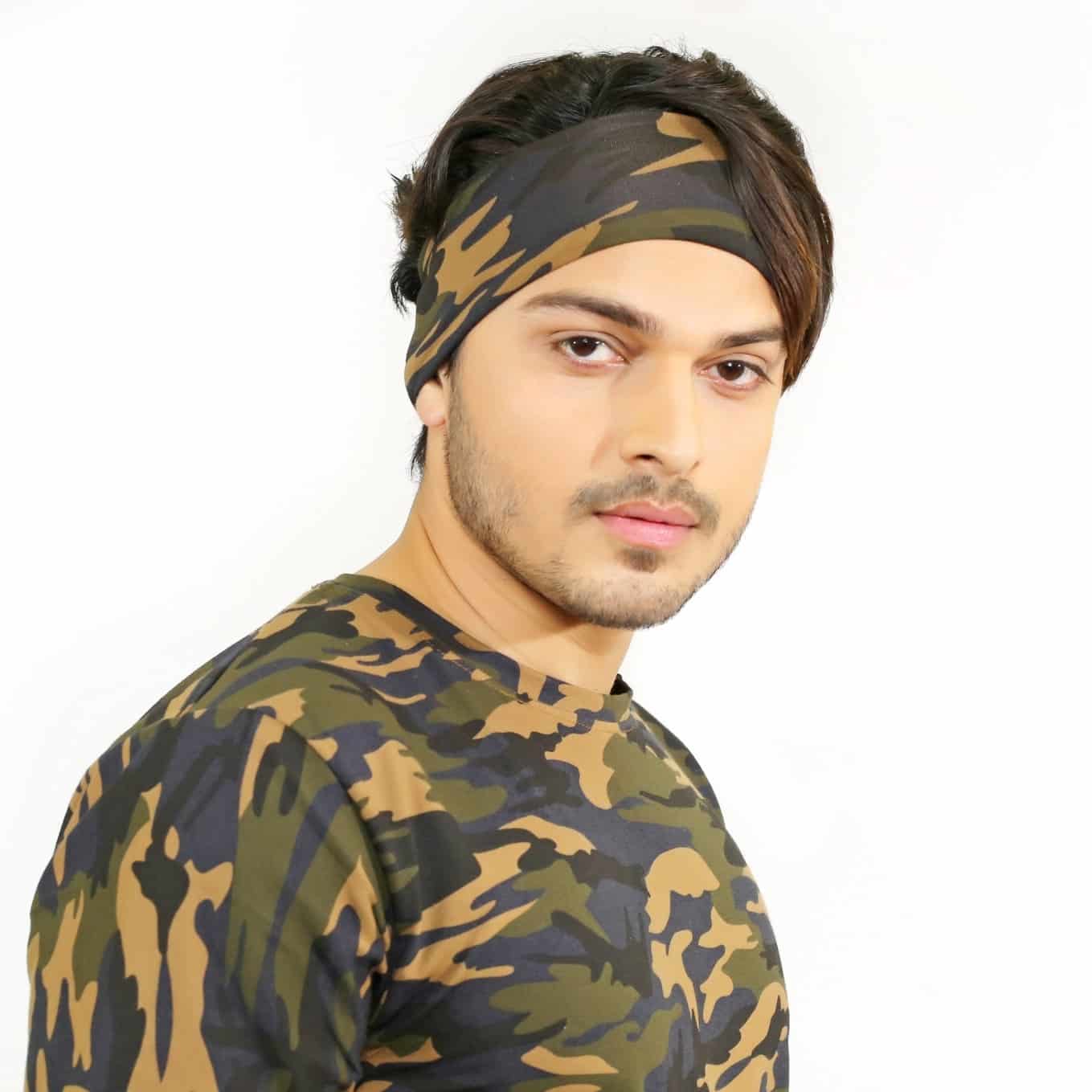 Olive Military Printed Head Band image 4