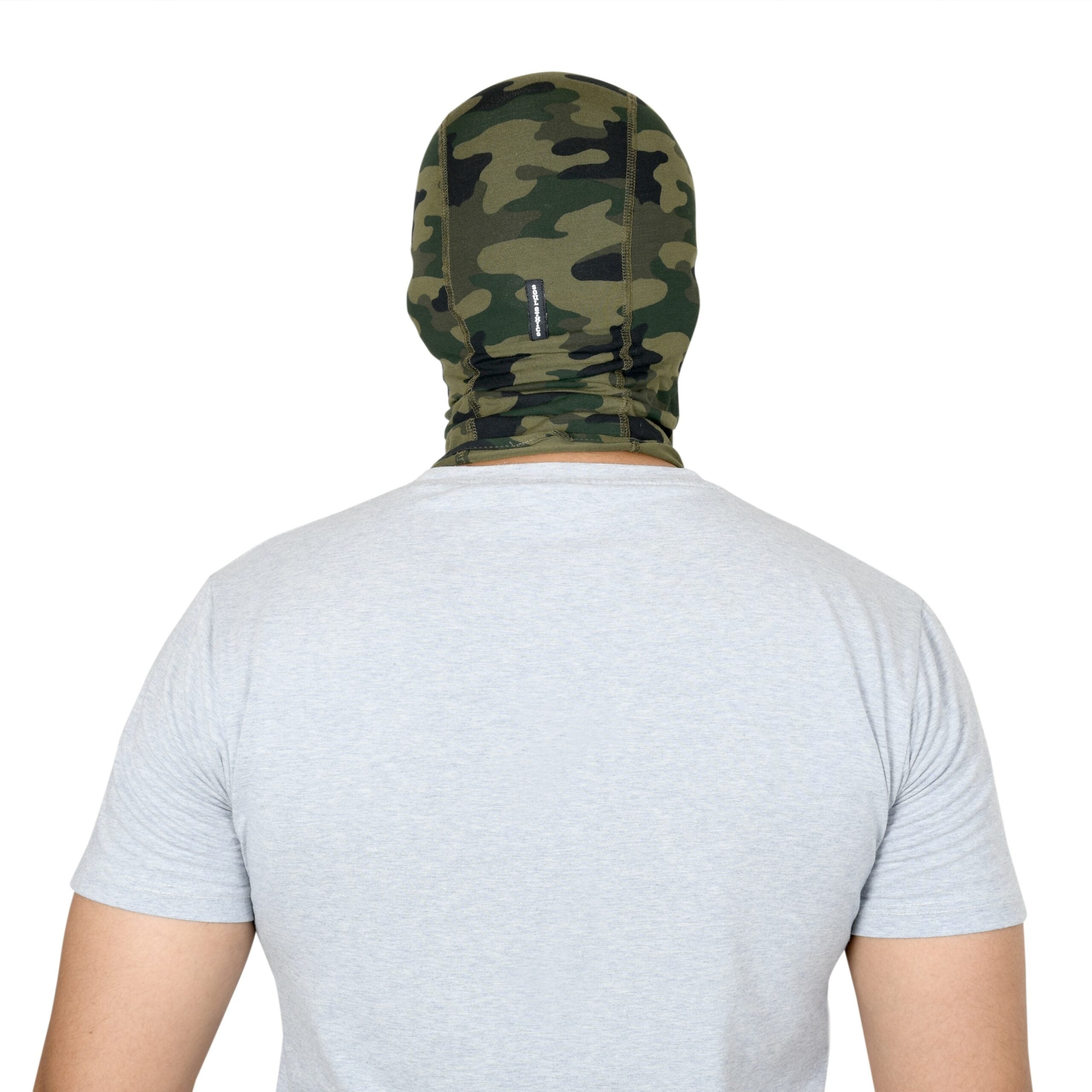 SOUL eTHICS Premium Cotton Breathable,Stretchable Full Face Cover Mask for Summer, Dust, Sun Protection, Bike Riding, Helmet Cap and All Other Outdoor Activities (Army Print Full Mask) image 2
