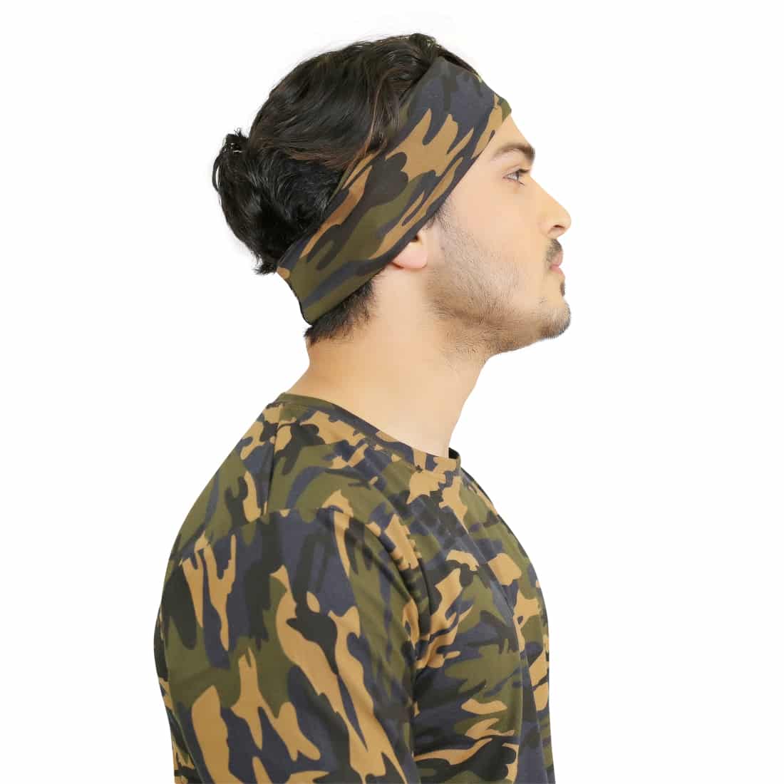 Olive Military Printed Head Band image 1