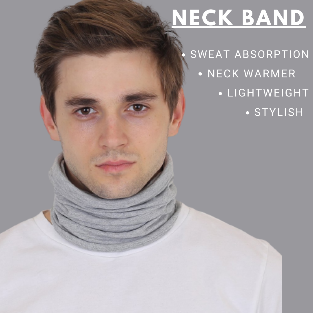 Cotton Head Wrap Bandana, 9 in 1 Bandana, Helmet Cap, Hair Band, Face Mask for Riding Bikes, Suitable for Both Men and Women, Free Size (Pack of 1) Light Grey image 6