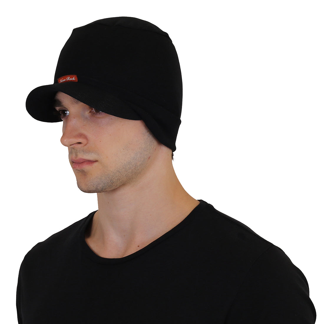 Unisex Cotton Skull Cap Black image 1