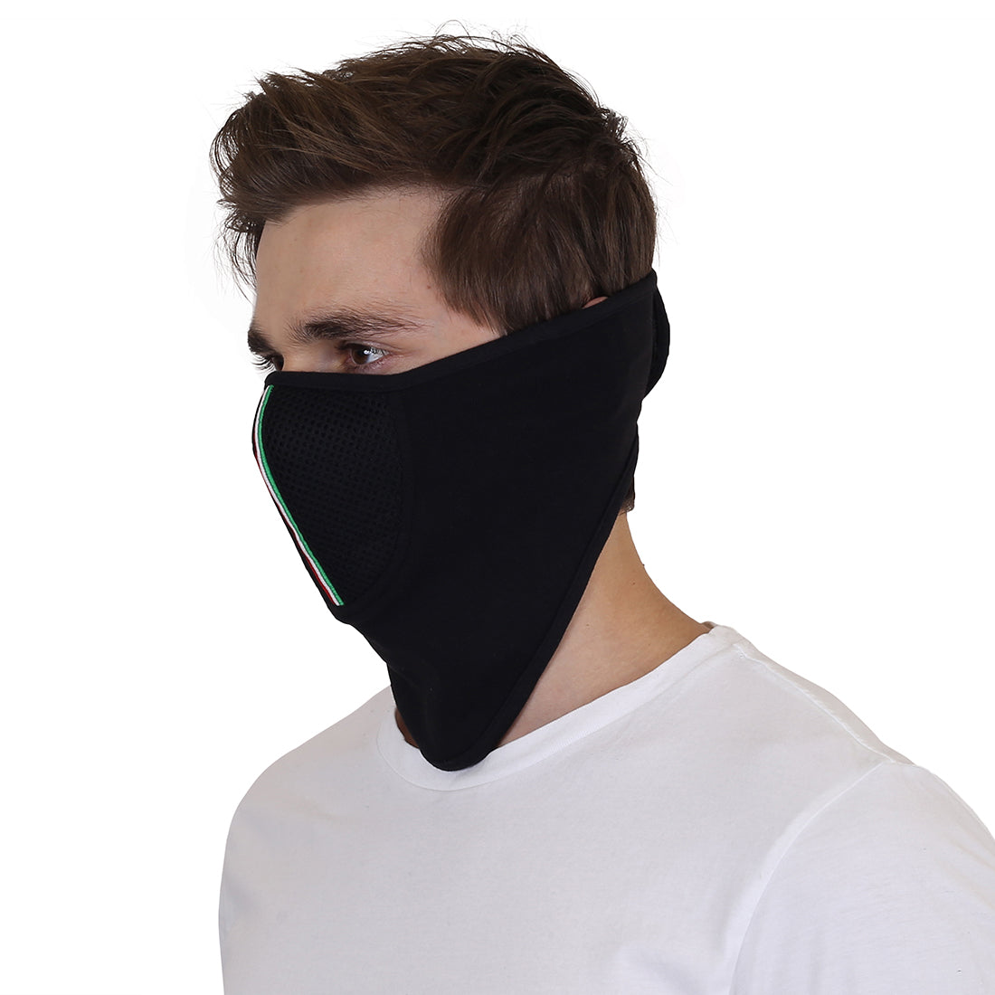 Premium Cotton Breathable,Stretchable Full Face Cover Mask for Summer, Dust, Sun Protection, Bike Riding, Helmet Cap and All Other Outdoor Activity (Black) (Premium Half Rider Mask) image 1