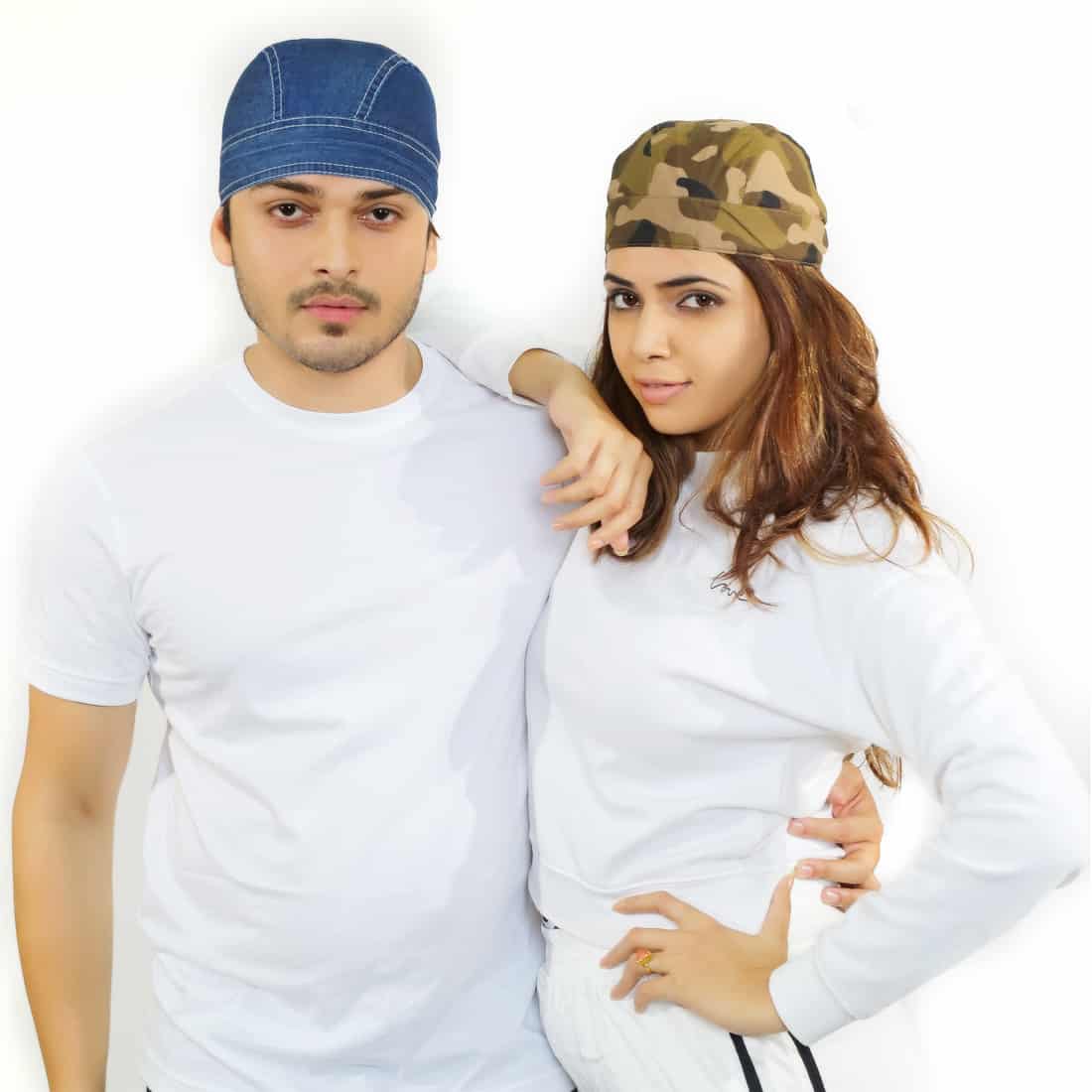 Jeans Blue &amp; Olive Printed Bandana (2pcs) image 1