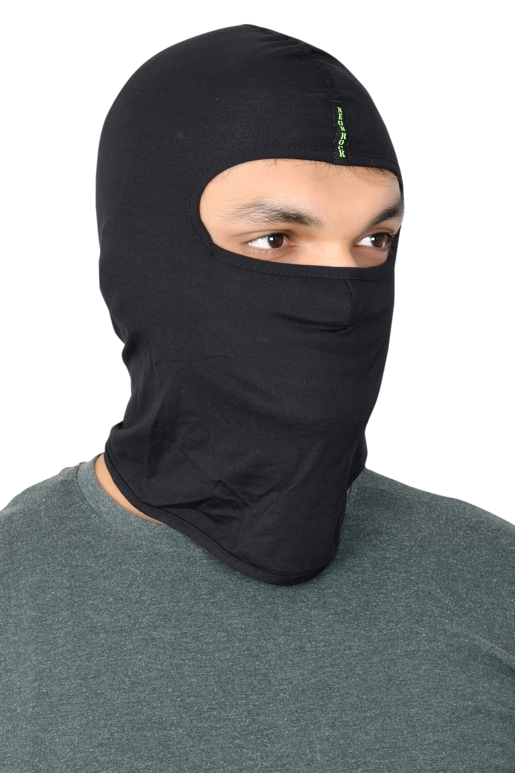 Premium Cotton Breathable,Stretchable Full Face Cover Mask for Summer, Dust, Sun Protection, Bike Riding, Helmet Cap and All Other Outdoor Activity (Black) (Summer Plain Full Mask) image 2