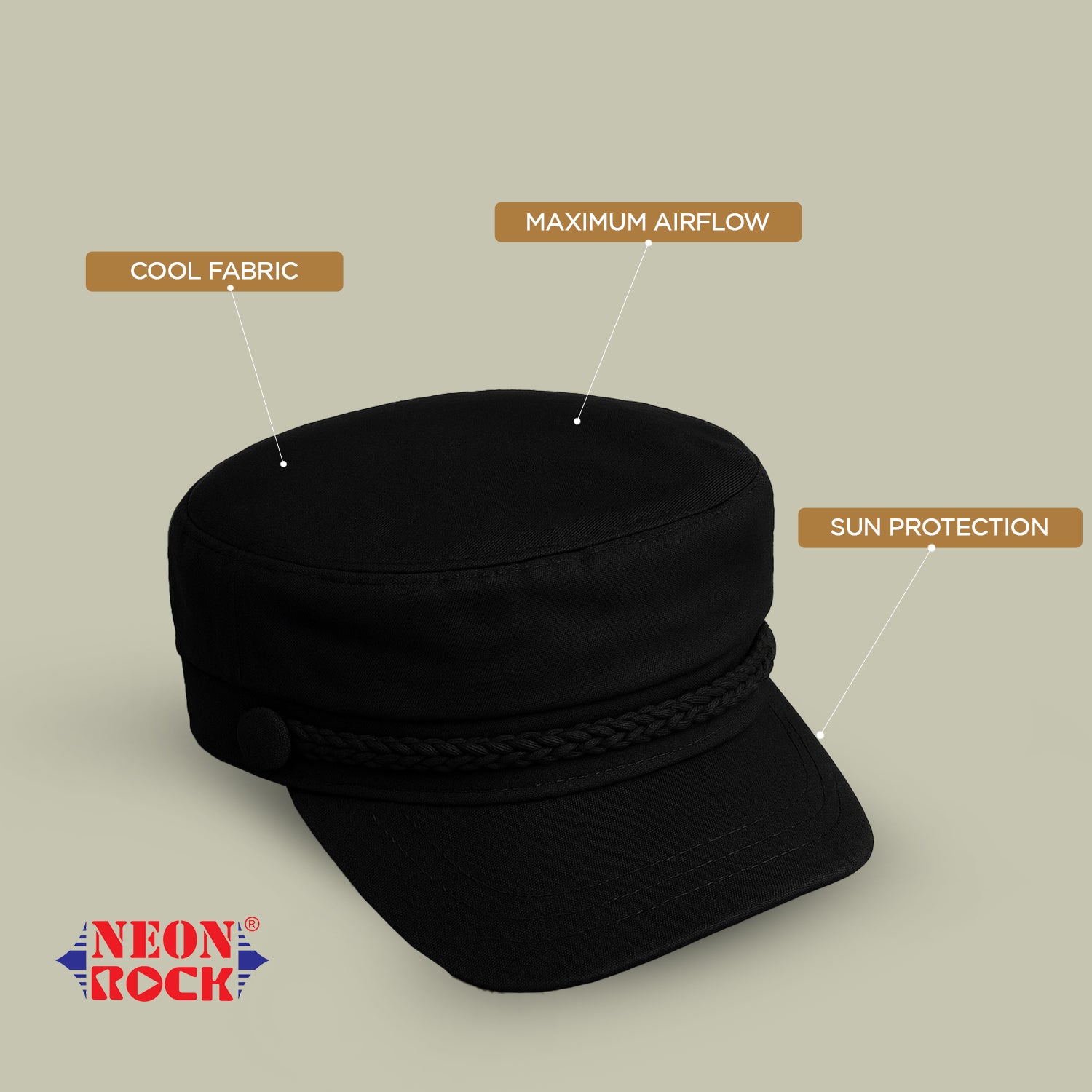 Stylish Dori Cap Stylish Premium Cotton Hat Cap for Summer, Winter, Spring, Autumn and All Activities, Freesize Pack of 1 Black image 1