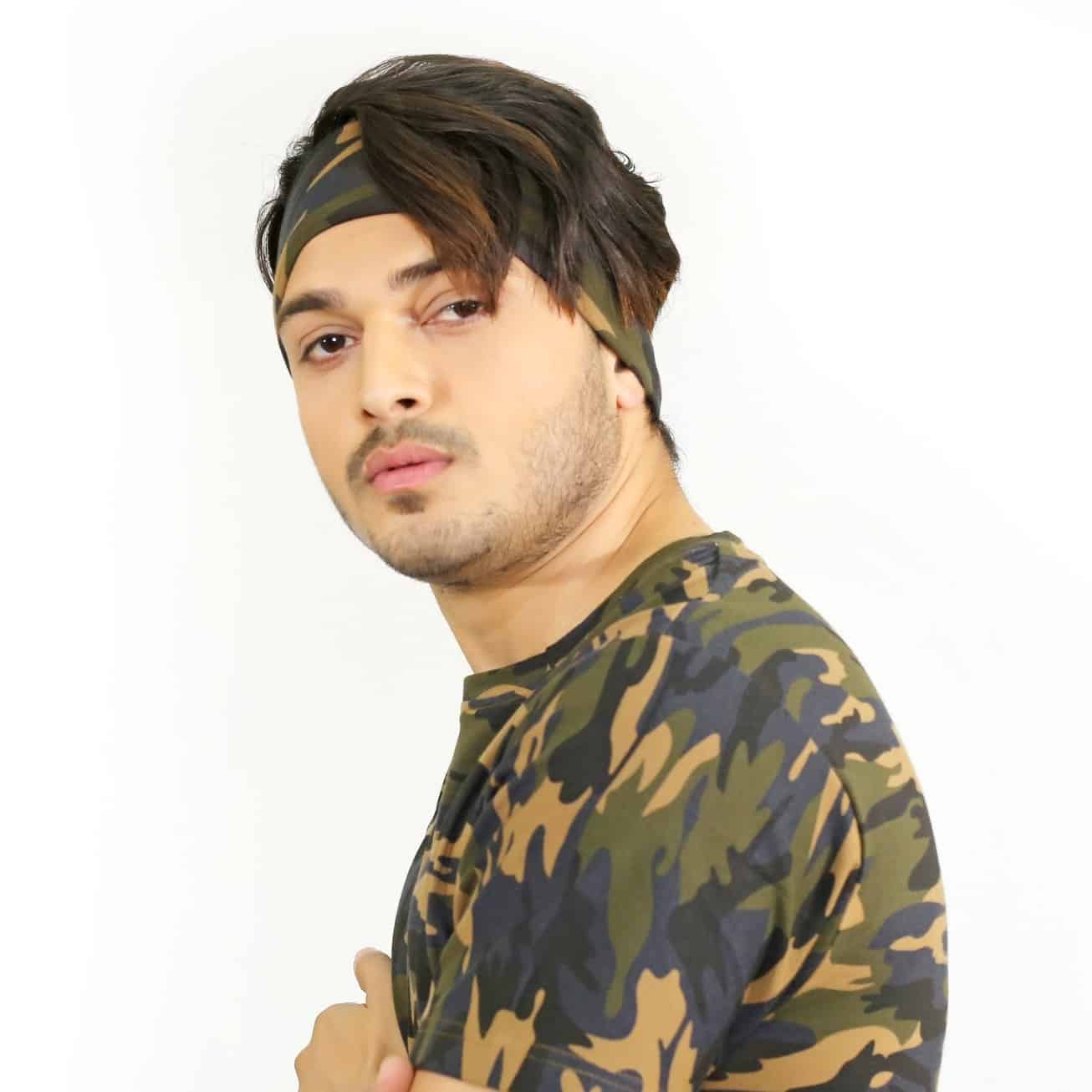 Olive Military Printed Head Band image 3