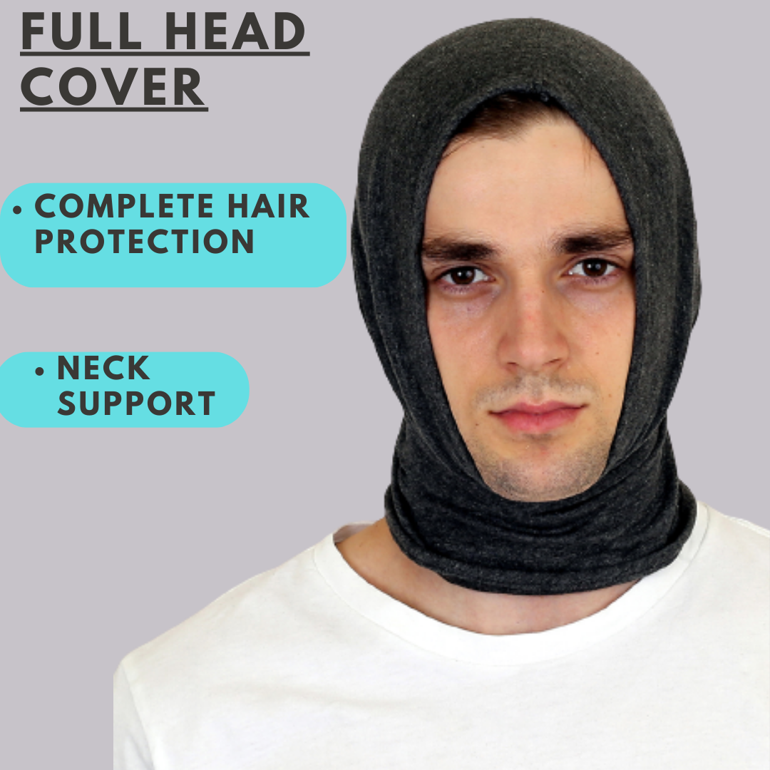 Cotton Head Wrap Bandana, 9 in 1 Bandana, Helmet Cap, Hair Band, Face Mask for Riding Bikes, Suitable for Both Men and Women, Free Size (Pack of 1) Dark Grey image 3