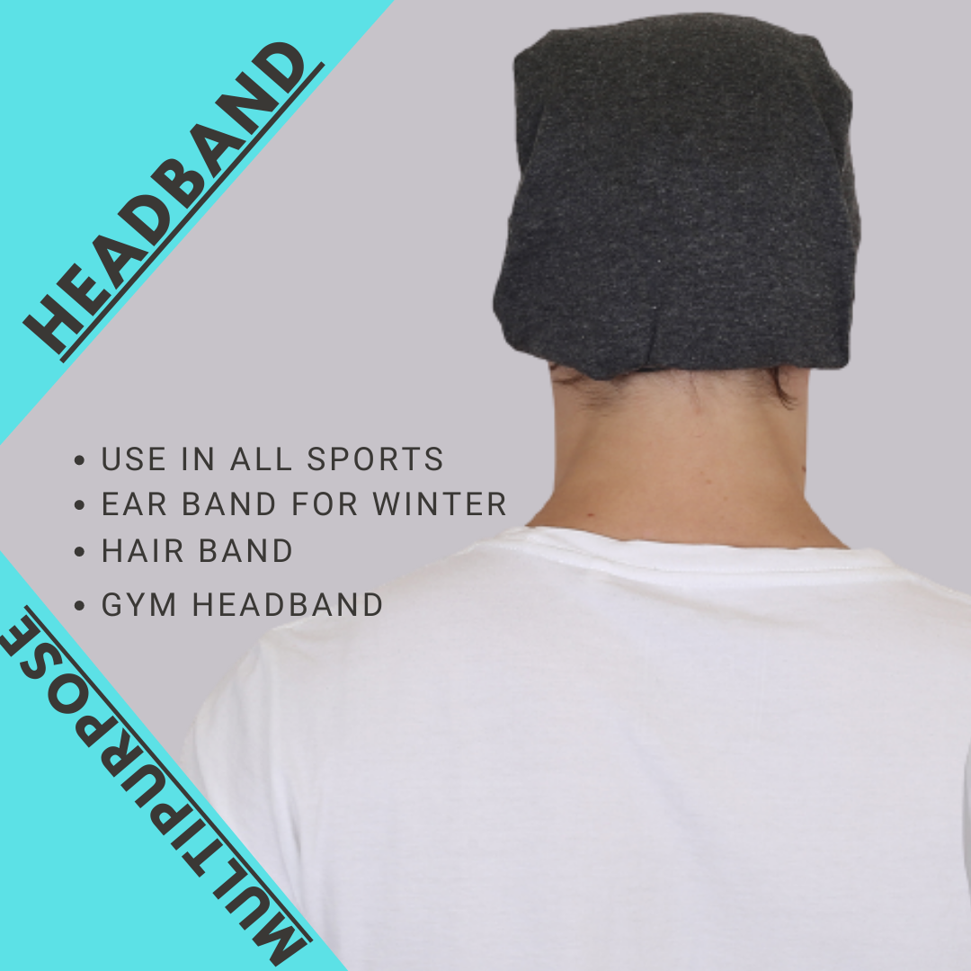 Cotton Head Wrap Bandana, 9 in 1 Bandana, Helmet Cap, Hair Band, Face Mask for Riding Bikes, Suitable for Both Men and Women, Free Size (Pack of 1) Dark Grey image 4