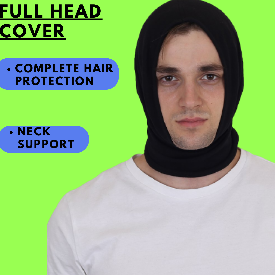 Cotton Head Wrap Bandana, 9 in 1 Bandana, Helmet Cap, Hair Band, Face Mask for Riding Bikes, Suitable for Both Men and Women, Free Size (Pack of 1) Black image 1