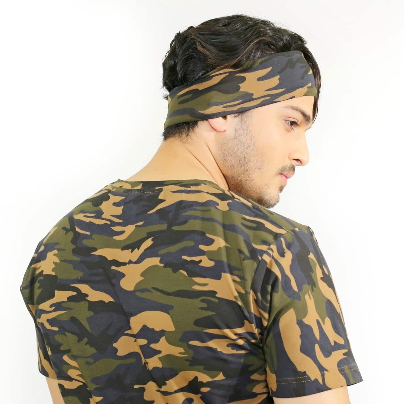 Olive Military Printed Head Band image 2